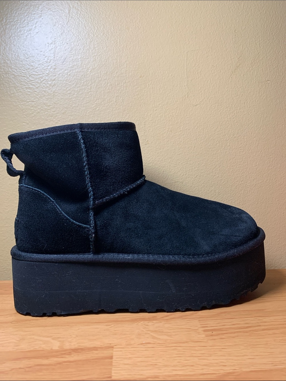 UGG Black Classic Mini Platform Boots Size 7